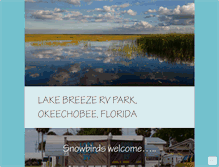 Tablet Screenshot of lakebreezervpark.com